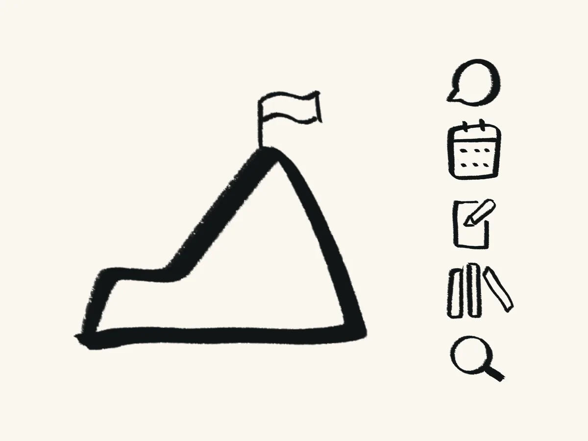 Oct 2026: v4 summit mark and hand-drawn nav icons